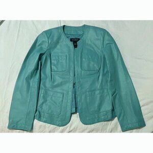 Liz Clairborne Studio Leather Jacket, Color Soft Allure, Size M, New w/tag